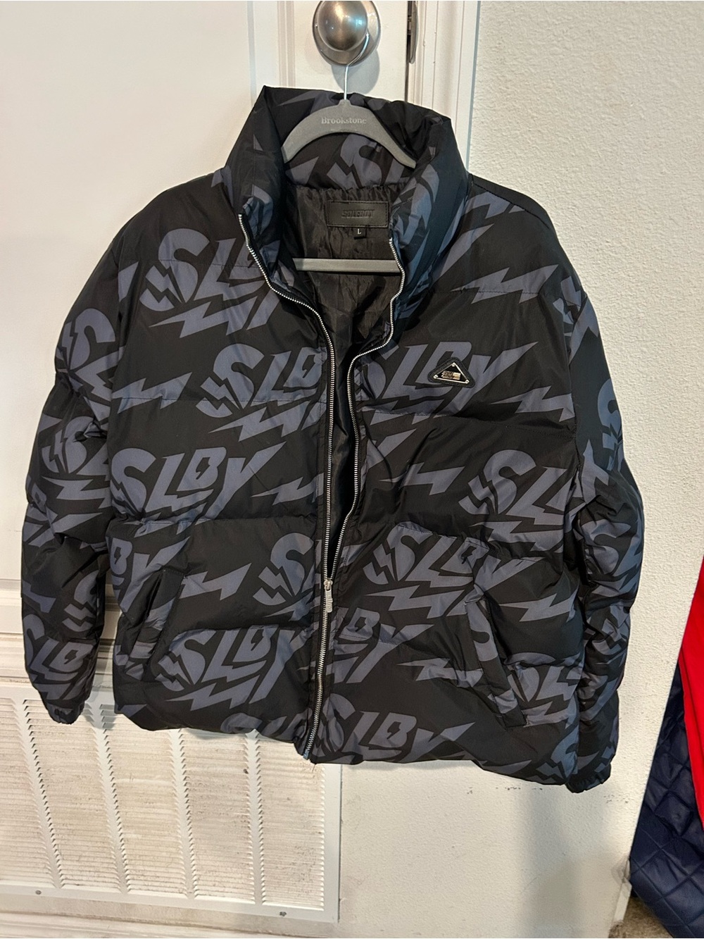 Soleboy Solid Men's Puffer Jacket with Hood NWT
